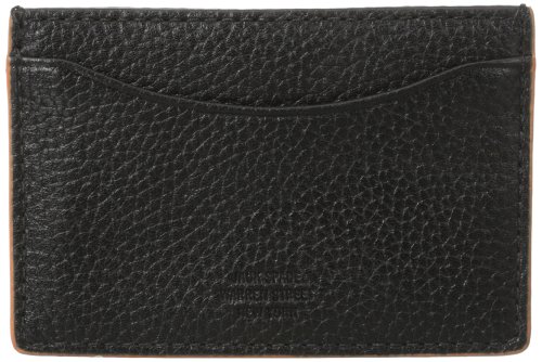 Jack Spade Mason Leather Credit Card Holder Cell Phone Wallet Black/Orange One Size
