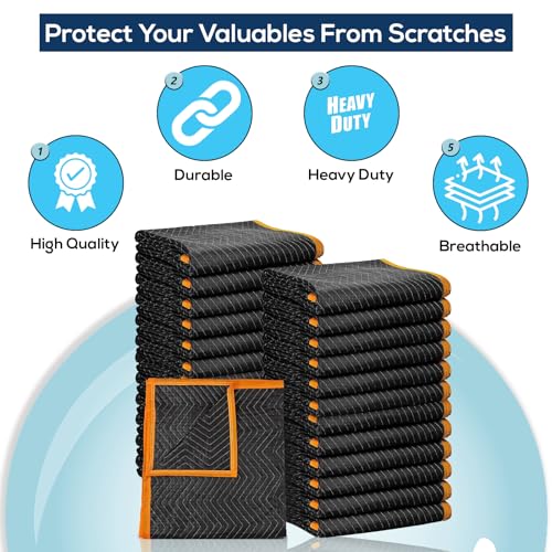 image for Simpli-Magic Heavy Duty Padded Moving Blankets 72