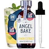 Pure Lemon Extract 5x Strength – for Baking, Mixology & Culinary Creations – Natural Flavoring –Kosher, Keto Friendly, Vegan, Gluten-Free – Desserts & Beverages (2 Oz Extract with Latex-Free Dropper)