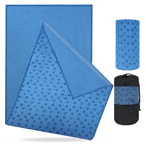 flintronic Mikrofaser Hot Yoga Handtuch, Yoga Handtuch rutschfest, 183x63cm, für Yogamatte, Decke oder Fitness-Zubehör Saugfähig Schnelltrocknend Yogatuch mit Kühlendes Handtuch (Rosa)