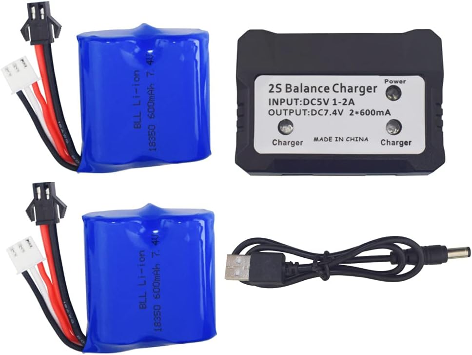 2PCS 7.4V 600mAh Batterie au Li pour Syma Q2 Q3 Skytech H100 H102 H106 H120 RC Aircraft 2PCS 7.4V 600mAh Batterie au Li pour Syma Q2 Q3 Skytech H100 H102 H106 H120 RC Aircraft