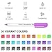 Shuttle Art Permanent Marker, 30 Colors Ultra Fine Point, Assorted Colors, Works on Plastic,Wood,Stone,Metal and Glass for Kids Adult Coloring Doodling Marking