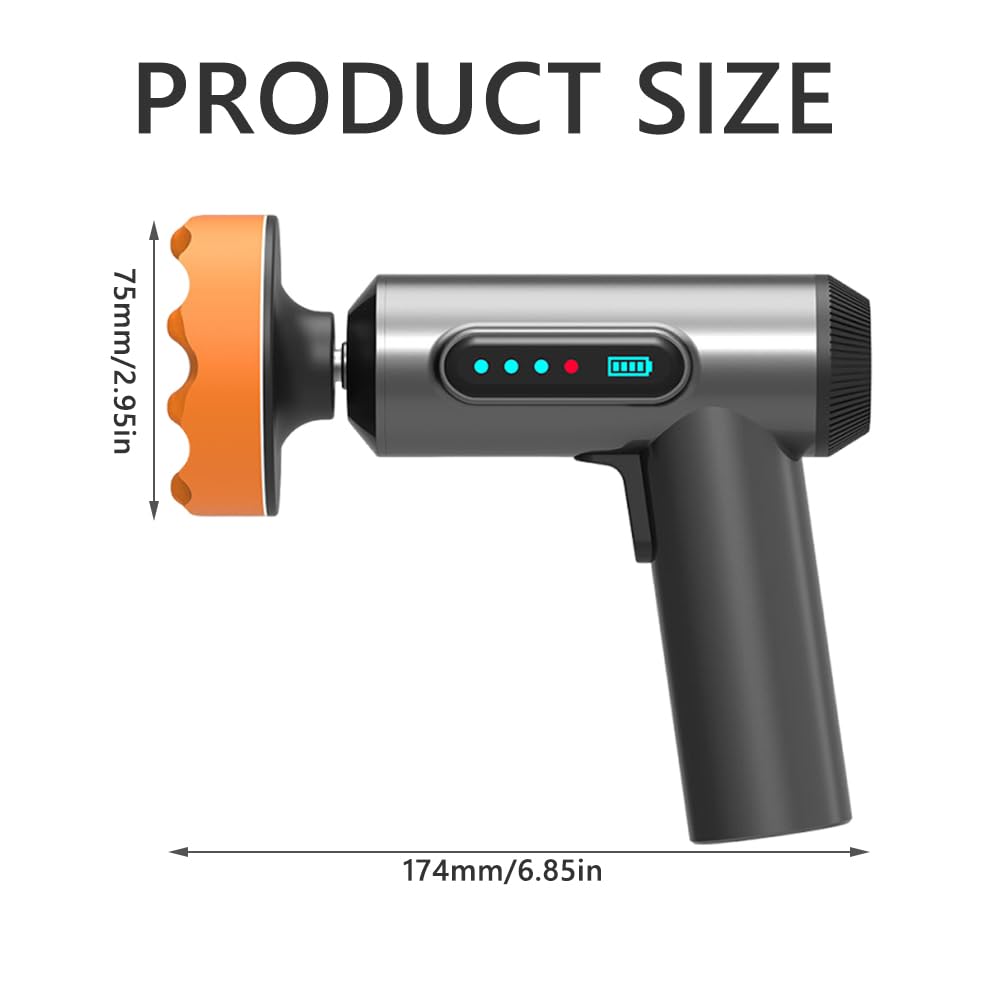 Lucidatrice per auto senza fili, macchina lucidatrice con batteria ricaricabile da 4000 mAh, lucidatrice e buffer per auto con velocità di 20000 giri/min, 3 tamponi per lucidatura, per