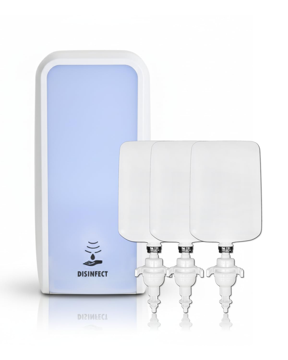 Set Cosmos Sensor Desinfektionsspender + 3x1 L Weiß | Berührungsloser Cosmos Desinfektionsspender mit Sensor, 3x1 L Händedesinfektion und bis zu 3.000 Anwendungen