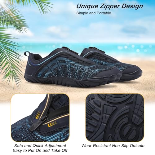 Scurtain-Unisex-Mens-Womens-Water-Shoes-Athletic-Sports-Aqua-Shoes-Barefoot-Hiking-Water-Shoes-Quick-Dry-Yoga-Pool-Swim-Surf-Beach-Walking-Shoes-with-Zipper