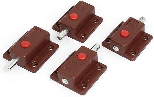 X-DREE Cupboard Cabinet Door Shell Press Button Automatic docking connecting Bolts Latch Lock 4pcs(Armario Gabinete Puerta Shell Botón de presión