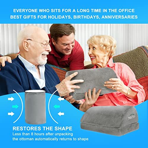 Foot Rest For Under Desk At Work, Office Desk Accessories - Foot Stool, Ergonomic Adjustable Memory Foam Footrest For Office Chair, Foot Stool For Office & Airplane Travel - Back & Leg Pain Relief #TOP6