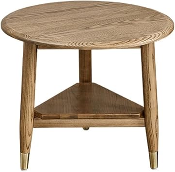 Tea Table for Living Room Round Side Table Modern Wooden Storage Corner Table Living Room Sofa Small Coffee Table Bedroom Bedside Table Coffee Table