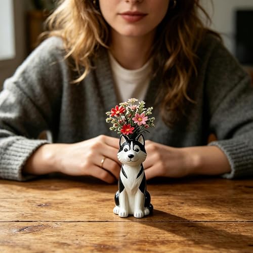Florero con forma de perro para centros de mesa y decoracion de bodas 4