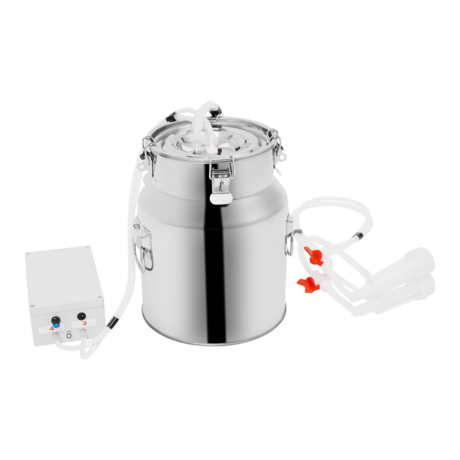 Melkmaschine 2-in-1 14L Edelstahl fuer Kuehe Ziegen Pulsation Vakuum EU