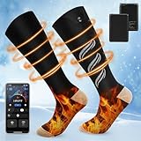 LYtech Calcetines Calefactables, Calefactables Calcetines Eléctricos Calcetines Calefactables Mujer con App, 7000mAh Batería Recargable Calcetines para Hombre y Mujere Esquiar Motocicleta Ciclismo