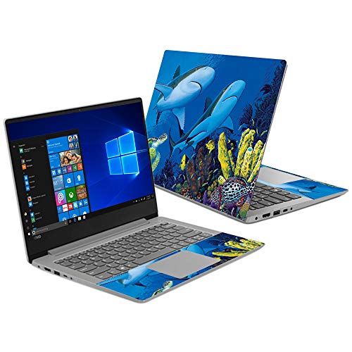 MightySkins Skin Compatible with Lenovo Ideapad 330S 14" (2018) - Shark Buddies | Protective, Durable, and Unique Vinyl Decal wrap Cover | Easy to Apply, Remove, and Change Styles | Made in The USA