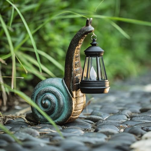 QZJDDZSW Solar Garden Snail Statue,Lawn Decor Statue for Patio, Balcony, Yard Ornament - Mothers Day Gifts for Mom Grandma Women by QZJDDZSW - Image 7