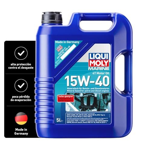 LIQUI MOLY Marine 4T Motor Oil 15W-40 | 5 L | Aceite de motor mineral de arranque | 25016