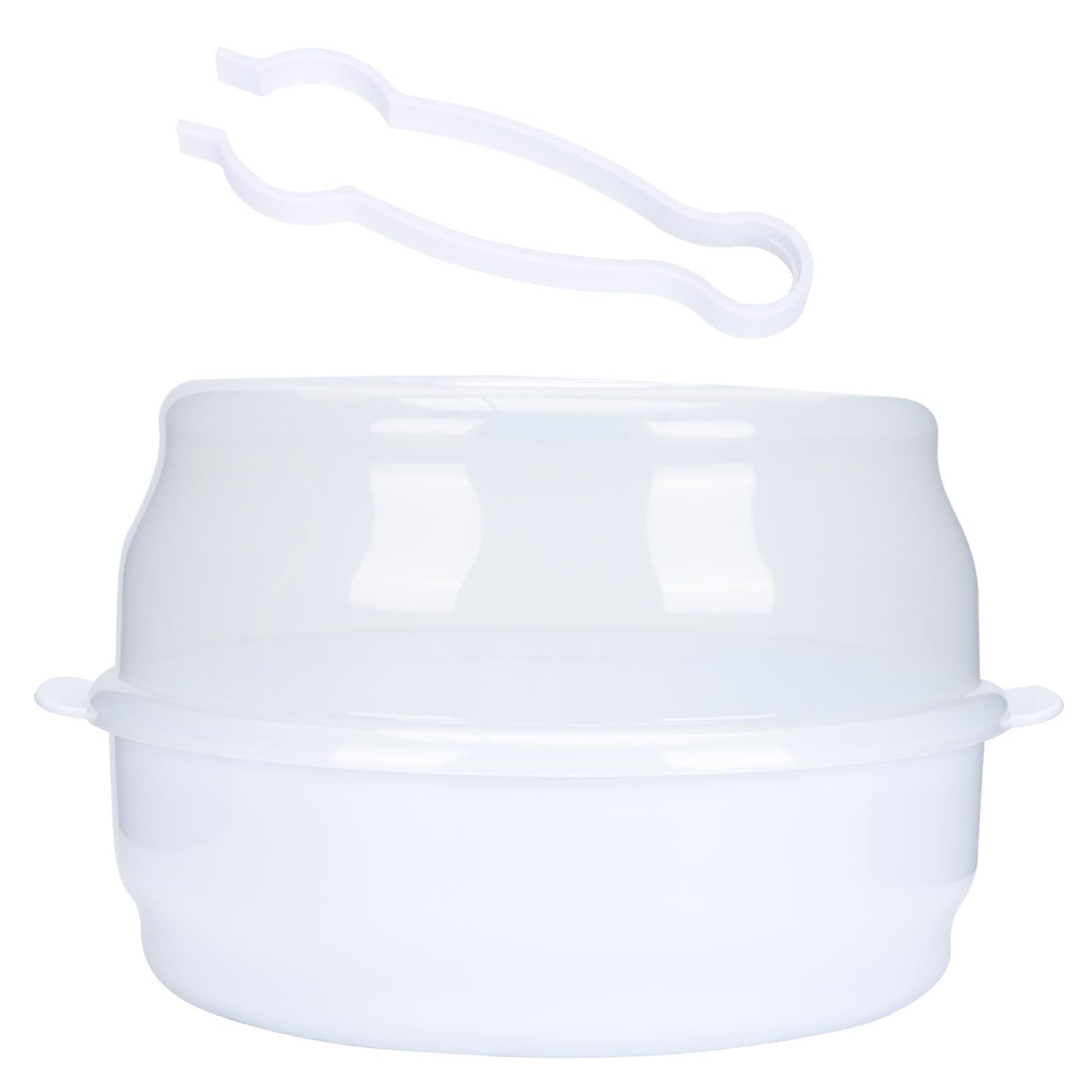 Caja Esterilizadora para Biberones en Microondas Portátil de Pp Blanco