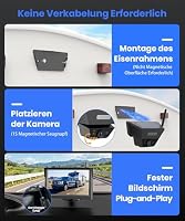 AUTO-VOX Rückfahrkamera Kabellos Solar Magnetische Rückfahrkamera Funk – Ansicht 3