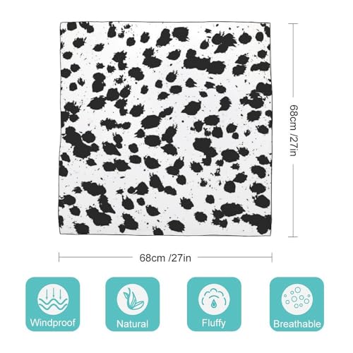 Dalmatian Print Pattern Scarf For Women Silk Head Scarf Square Hair Scarves Shawls Hair Wraps Bandana Neckerchief Decor for Adult 27 * 27 Inches2