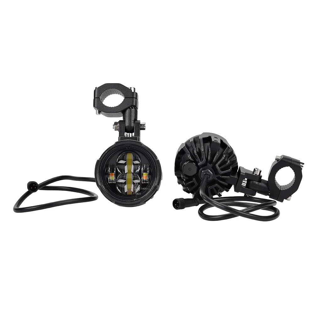 Dirt Bike przednie światła 100W motocykl LED lekki reflektor motocyklowe światła przeciwmgielne Led lampa do jazdy reflektor dwukolorowy Farol Moto Dziennej Dla