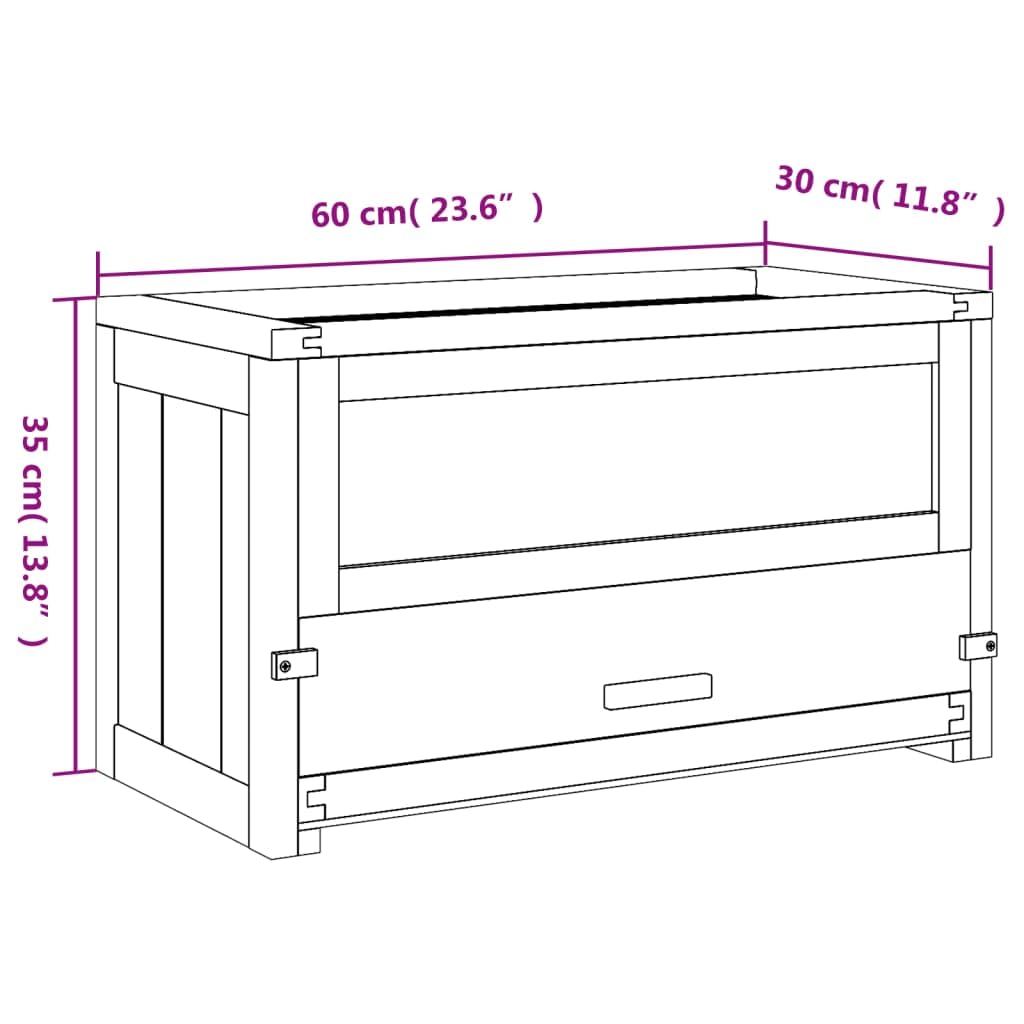 AUVYI Jaula para Hámster de 60 x 30 x 35 cm, de Madera de Abeto y Acrílico, para Animales Pequeños como Jerbos y Conejillos de Indias, con PVC