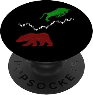 Stock chart candle stick bull bear stock exchange trader PopSockets Adhesive PopGrip