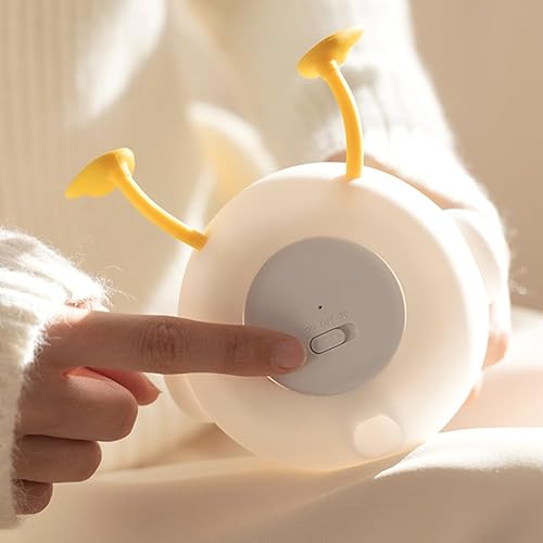 Miniatura 6 de FHNUVB Luz nocturna de pato de flores para niños, lámpara de mesa recargable de silicona, temporizador de 30 minutos, lámpara LED táctil para niñas