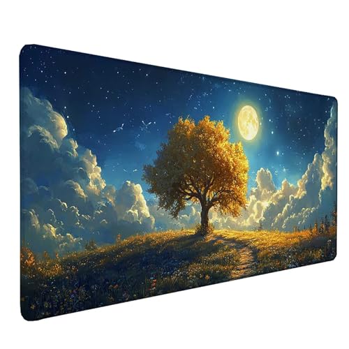 Tapis souris jaune 150x80 grand format pour gamer avec surface imperméable
