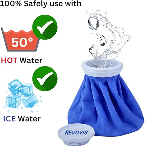 Miniatura 2 de Bolsas de hielo reutilizables para agua caliente para lesiones, terapia de frío y calor, para terapia de calor es de 11 pulgadas