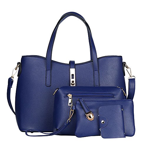 Honestyi Borse a mano Pochette e Clutch Borse a tracolla Borsa a spalla da Donna Set di quattro pezzi Messenger Bag in Pelle Zaini Zainetto Zaino Casual Backpack Ideale per Scuola Viaggio lavoro