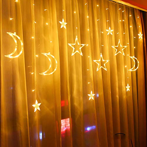 BATYY Luzes Star Fairy Lights, Luzes de LED Star Moon operadas com controle remoto 8 modos para Nata