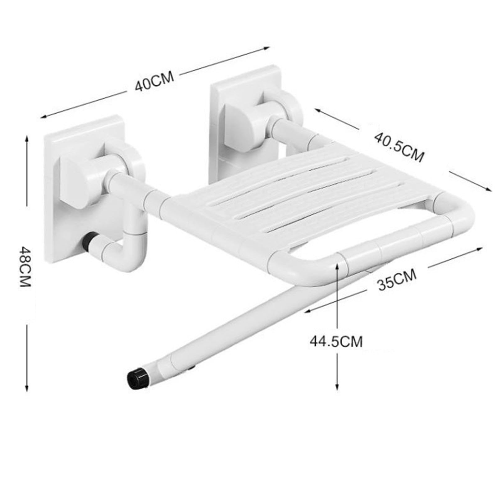 Silla De Ducha Plegable Montada En La Pared,Taburete De Ducha Antideslizante con Patas De Apoyo,Banco De Ducha Plegable,Silla De Ducha Montada En La Pared,Taburete De Baño,Asiento Plegable
