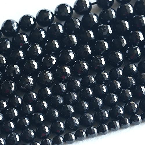 Tourmaline noire naturelle 6mm perles facettées LKBEADS pour fabriquer des bijoux bien-être