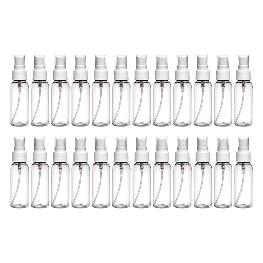 nsb herbals 50 ml Transparent Plastic PET Empty Refillable Fine Mist Spray Bottle for Sanitizer, Perfume, Travel, Pack of 24-image-46