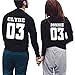 Produktbild Minetom Paar Pärchen Pullover Hoodies Langarm Kurzarm Kapuzenpulli Sweatshirt Tops Queen King 09 Bonnie Clyde 03 Drucken Unisex 03 Schwarz (Clyde/Bonnie) DE 40 (Damen)