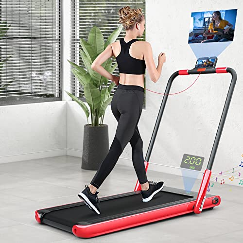 Image of Foldable Treadmills for Home, 2 in 1 Walking Pad Portable Folding Under DeskTreadmills with Walk and Jog & Run Modes for Office Treadmil