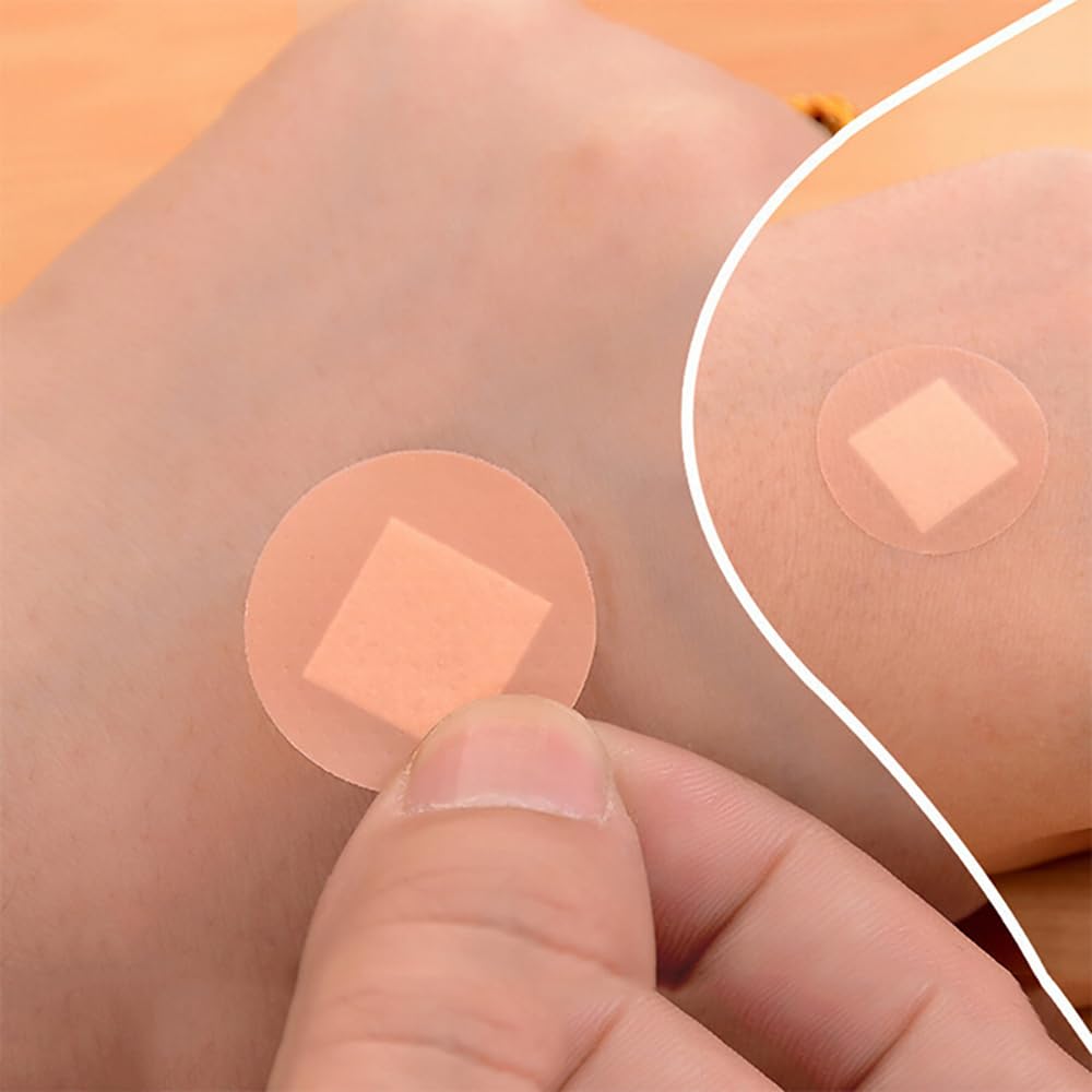 100 Cerotti Adesivi Rotondi Per Ferite – Piccoli, Impermeabili, Traspiranti, Per Primo Soccorso E Cura Della Pelle (22mm, PE)
