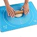 50x40cm rutschfeste Backunterlage Antihafte Backmatte Silikon Teigunterlage Ausrollmatte mit Messungen Fondant Teig Gebäck (Blau)