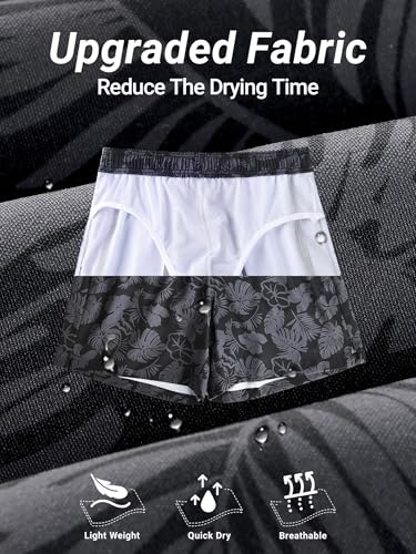 Arcweg Badeshorts Herren Badehose für Männer Schnelltrocknend Atmungsaktiv Elastischer Schwimmhose Kurz mit Meshfutter Für Strandurlaub & Freizeit S-3XL 5