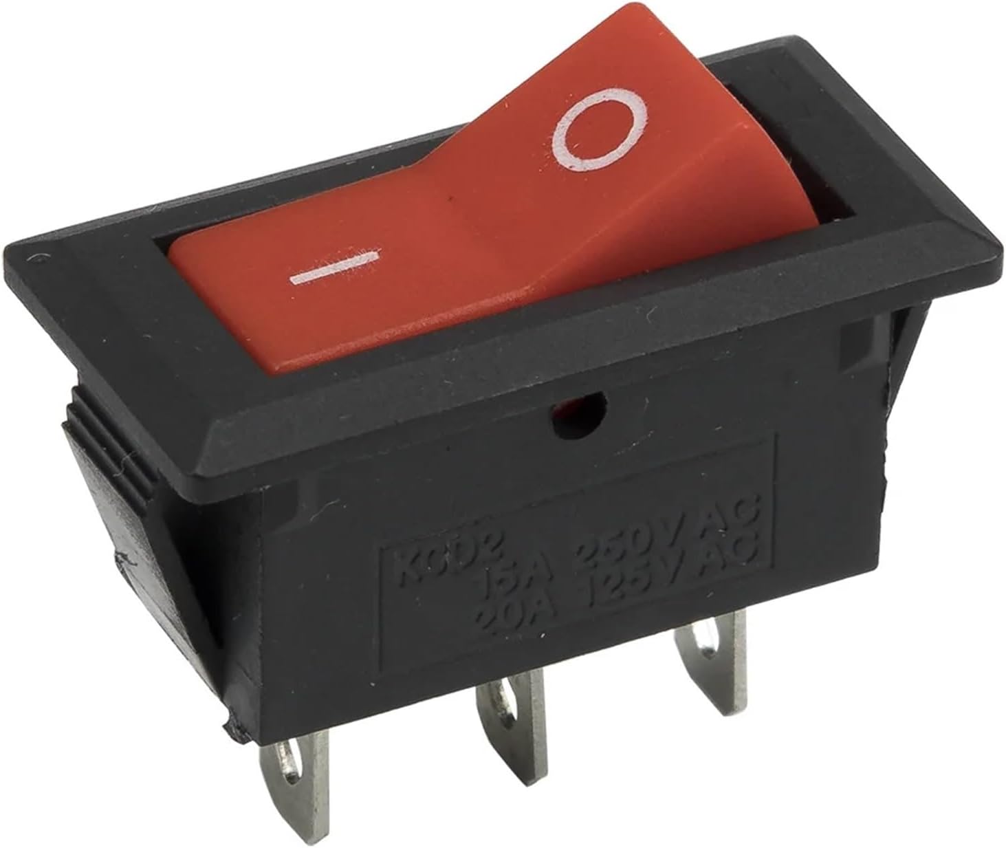 100pcs / lot KCD2-102 perforate 29 x 13 mm 3 pin ON - ON Boat Rocker Switch Power(Rojo)