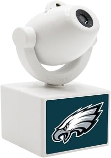 Sporticulture NFL American Football Philadelphia Eagles - Adjustable Led Mini Spotlight Projector with 6 Team Logo Designs - Portable & Rechargeable Spotlight - Battery-Operated - 4.375” x 3.125”