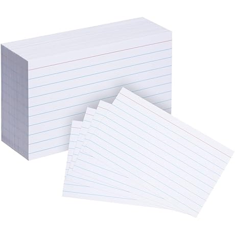 3 x 5 Lined Index Cards: Your Trusted Study Companion