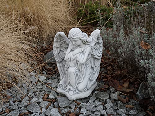 Statue ange amoureux pierre reconstituée抗霜冻不风化花园墓地装饰