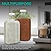 Stock Your Home Half Gallon Glass Milk Bottle with Lid (4 Pack) 64 Oz Jugs and 8 White Caps, Reusable Food Grade Milk Container for Refrigerator, Bottles for Juice, Oat or Plant Milks, Water, Honey
