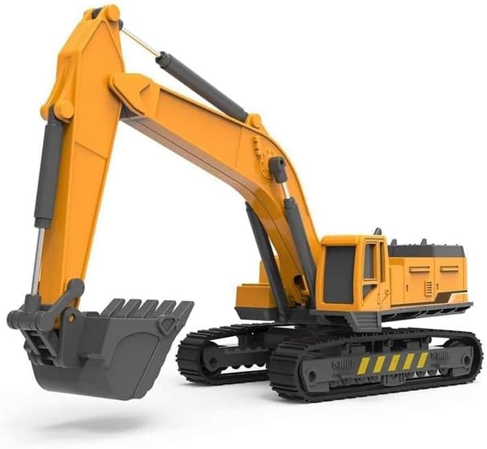 CLUBX Excavator Construction Bulldozer Long Crane Engineering Vehicle Model Unbreakable Toy for 3 Years Old Boy and Girl (Crane Excavator)