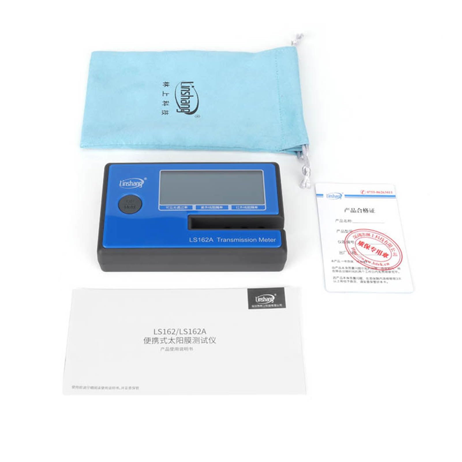 YWBL-WH Medidor de Película de Ventana Portátil para Rechazo UV IR, Probador Solar Portátil Compacto con Medición VLT para Vidrio Automotriz y Residencial