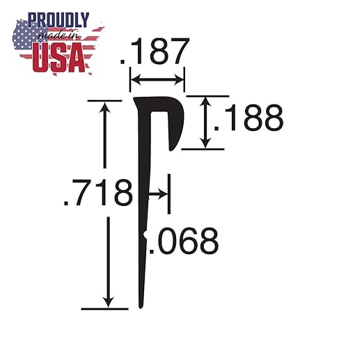 Miniatura 5 de Outwater Canal en J de aluminio para material de 116 pulgadas de grosor anodizado transparente (satinado) moldeado de tapa de aluminio de 36