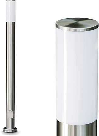 HOFSTEIN Lampada da esterno Dakar con 2 prese, moderna lampada da basamento in acciaio inox e