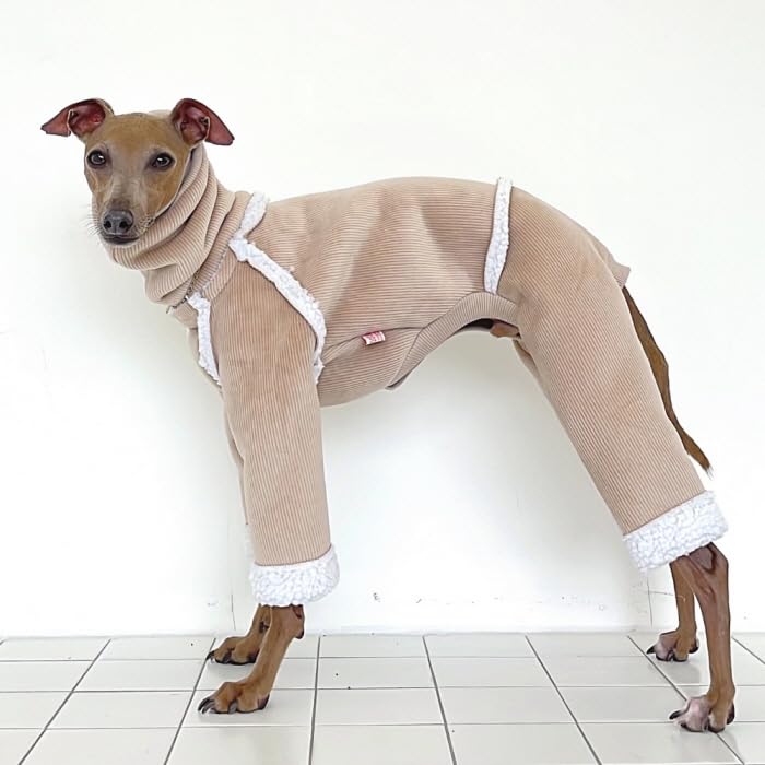 Amazon | D DOGGY STAR イタグレ服 ムートン 無地 ロンパース つなぎ