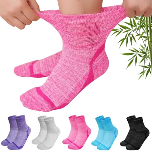 CaiDieNu Bamboo Viscose Diabetic Socks: Non Binding Wide...