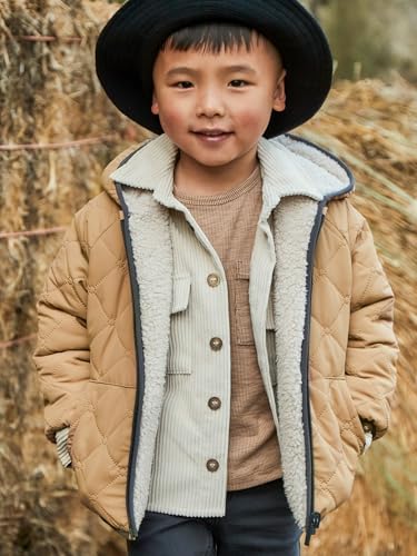 Mayoral Reversible coat for Boys Caramel4