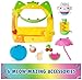 DreamWorks GABBY'S Dollhouse, Cakey’s Fruit Smoothie Balcony Playset, 8-Pcs with Toy Figures, Dollhouse Accessories & Sensory Play, Kids Toys for Girls & Boys 3+